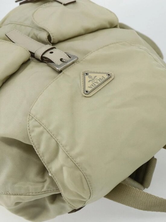 PRADA Backpack Nylon Ivory Silver Auth am11437 main image 6